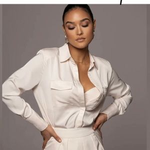 Buttercream Misty Button Up, brand new